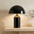 Nordic Black Mushroom Table Lamp | Modern Metal Bedside Lamp for Bedroom & Living Room