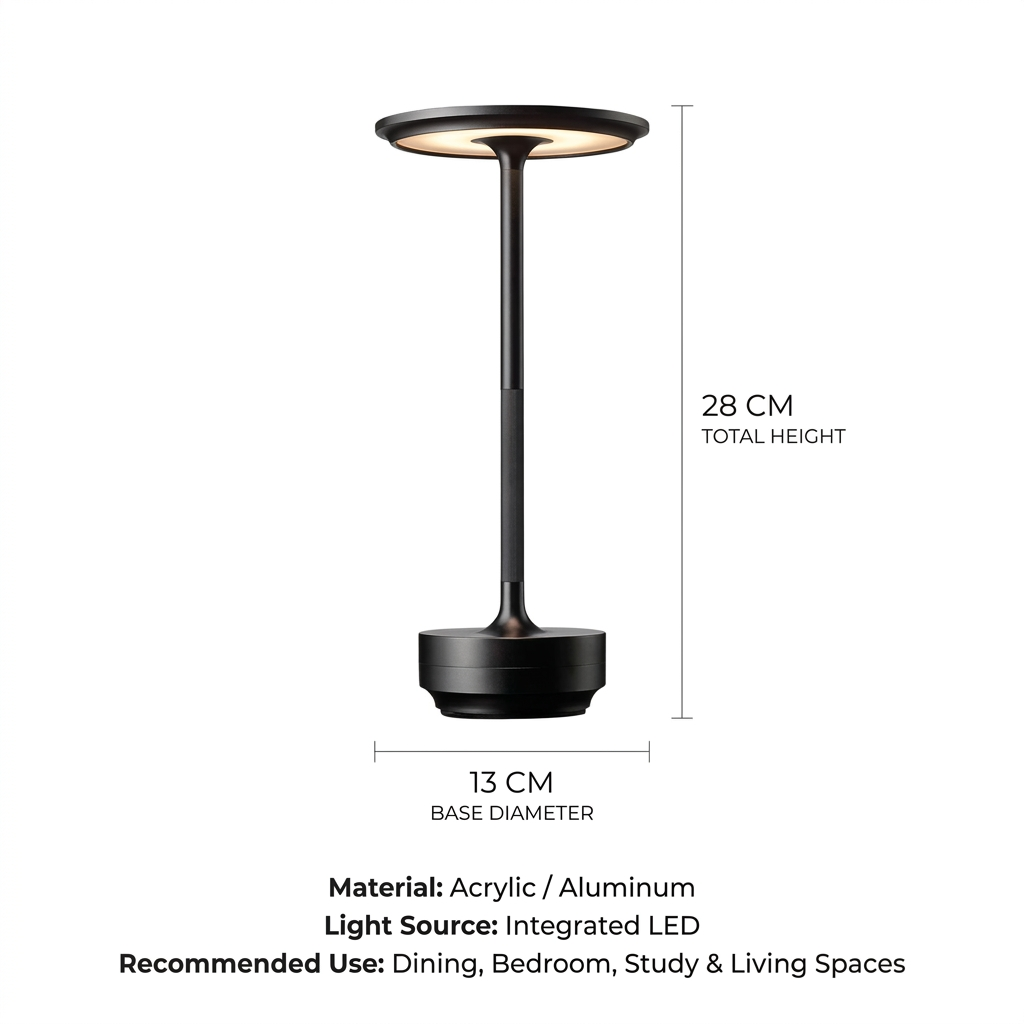 Rechargeable LED Desk Lamp | Cordless Touch Table Lamp for Bedroom, Office & Dining