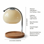 White Glass Globe Table Lamp | Modern Dimmable Bedside & Ambient Lamp